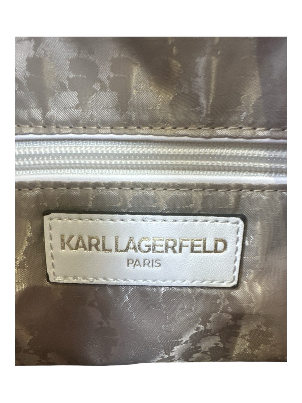 Karl Lagerfeld Paris Canelle White Studded Bow Tote NWT - Picture 11 of 17